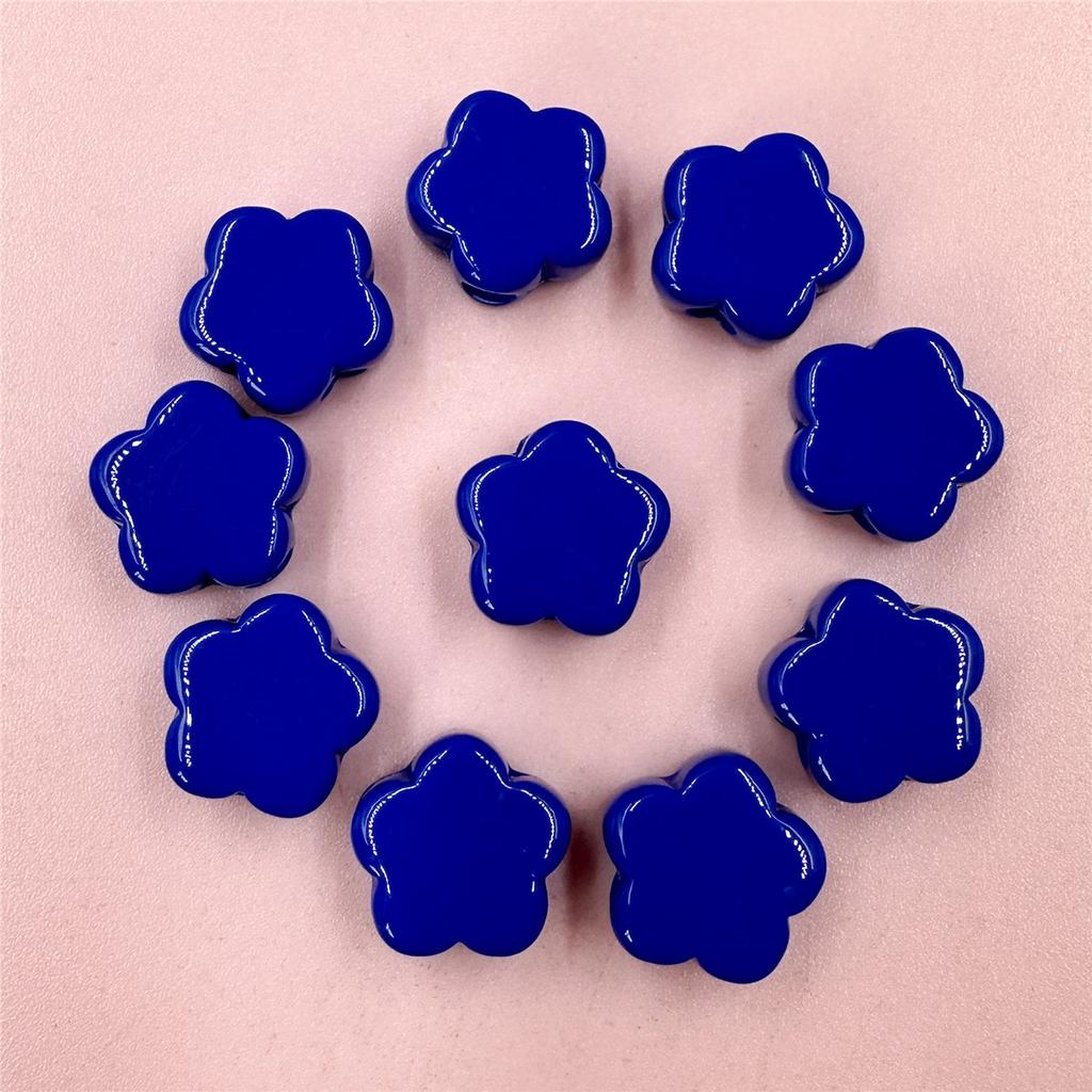 Hochwertige Blume Lose Perlen Ohrringe DIY Halskette Herstellung Armband Materialien 10 Stück Acryl Einfarbig Schmuckzubehör Handykette