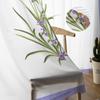 Purple Flower Lavender Romance Tulle Curtains For Living Room Decoration Modern Chiffon Sheer Voile Kitchen Curtain