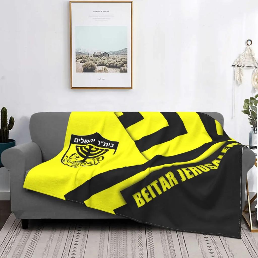 Half FC Israel Beitar Jerusalem Blankets Football Game Plush Funny Warm Throw Blankets for Bedding Lounge Winter