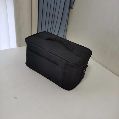 Square Solid Color Makeup Organizer Bag for Cosmetics and Accessories with Luggage Sleeve