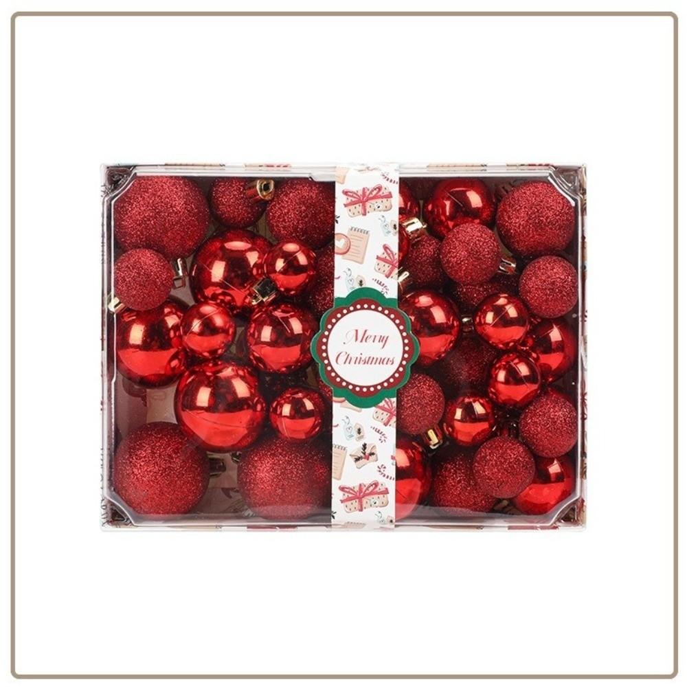 42Pcs/set Xmas Baubles Christmas Ball Set Plastic Xmas Ornament Ball Xmas Tree Hanging Pendant