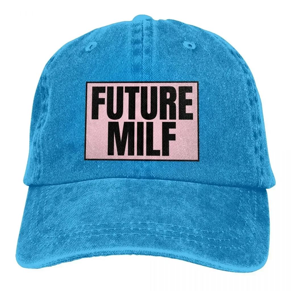 Future Milf Multicolor Hat Peaked Women's Cap Pink Black Personalized Visor Protection Hats