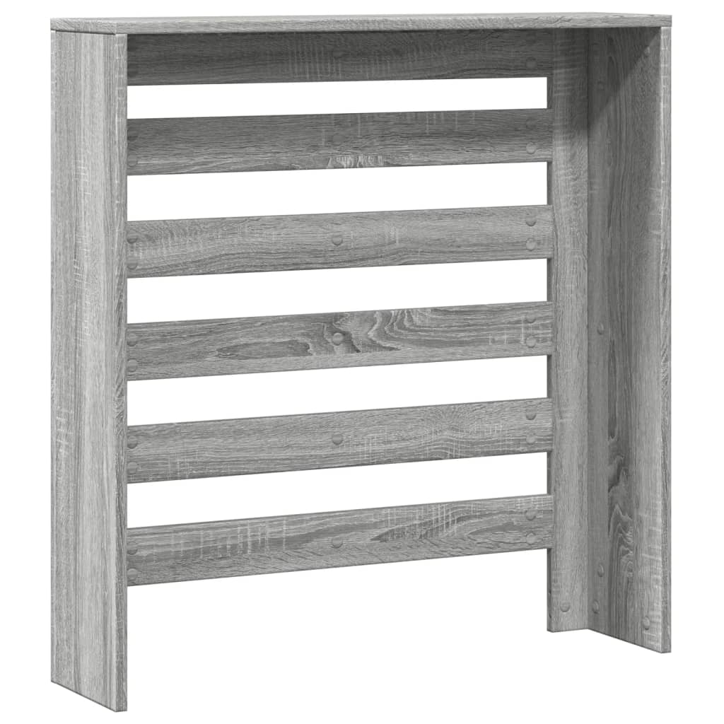 Radiator Cover Grey Sonoma 78 X 20 X 82 Cm Engineered Wood