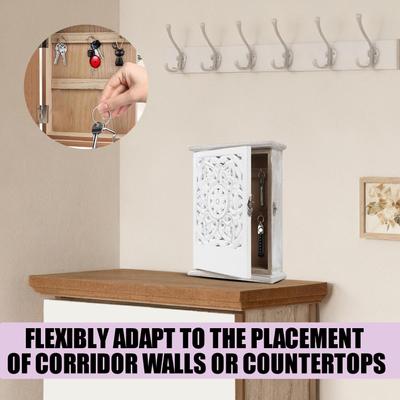 Key Storage Lock Box Modern Organizer Cabinet Home Decor Wooden Key Ring Holder Lock Box Wall Mount For Home Office Hallway