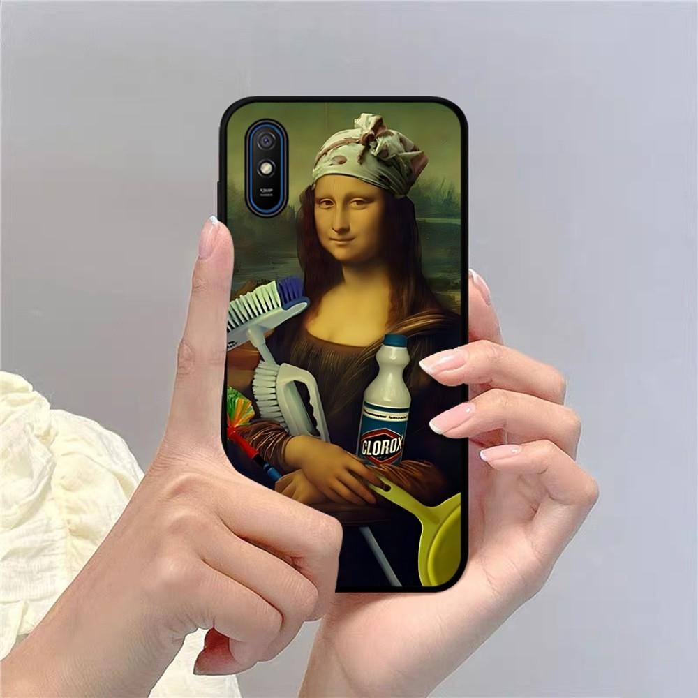 Custodia per Telefono Mona Lisa Per Redmi 5 6 7 8 9 10 Plus Pro 6 7 8 9 A GO K20 K30 K40 Pro Plus F3 Fundas