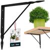 Kotarbau® Reinforced Black Steel Shelf Bracket 250 X 250 Mm Triangular Shelf Support