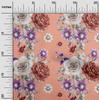 oneOone Cotton Flex Black Fabric Leaves|Lotus & Rose Floral Quilting Supplies Print Sewing Fabric By The Yard 40 Inch