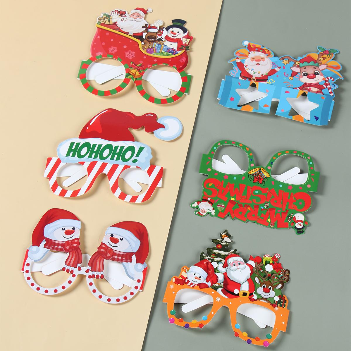 

Christmas Paper Eyeglasses Merry Christmas Decorations for Home 2024 Xmas Ornament Navidad Natal Noel New Year Gift Decor 2025
