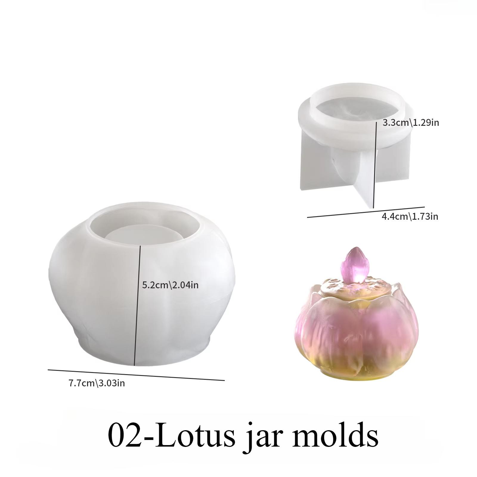 

Зроби сам Лотосова лампа Банка для зберігання Силіконова форма Чашка для ароматерапевтичної свічки Форма для гіпсового квіткового горщика Для виготовлення гіпсу