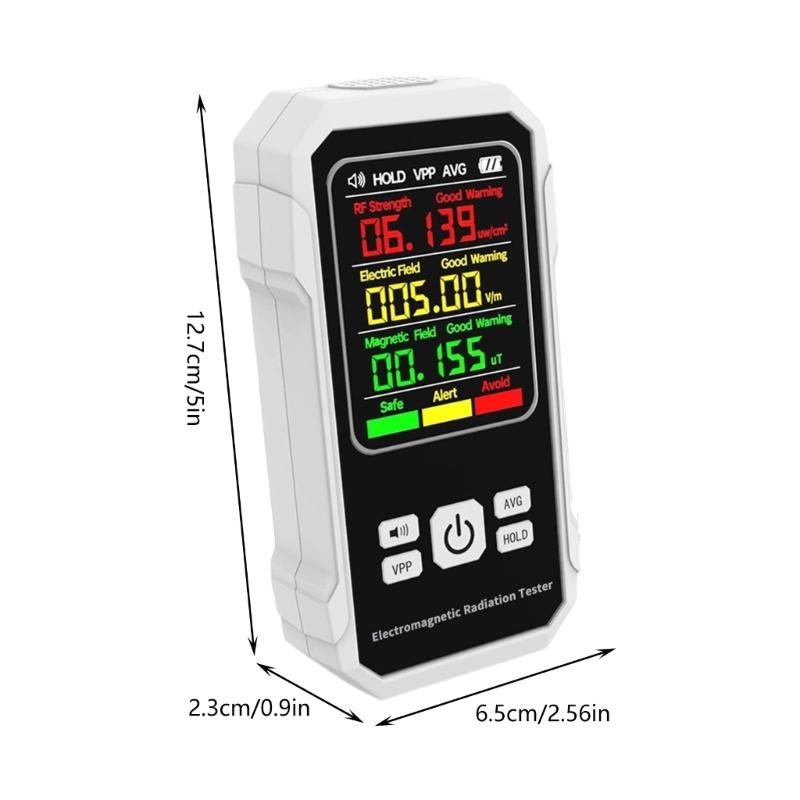 Lightweight Electromagnetic Radiation Analyzers with Multiple Unit Display Electromagnetic Meter for Health Awake Users