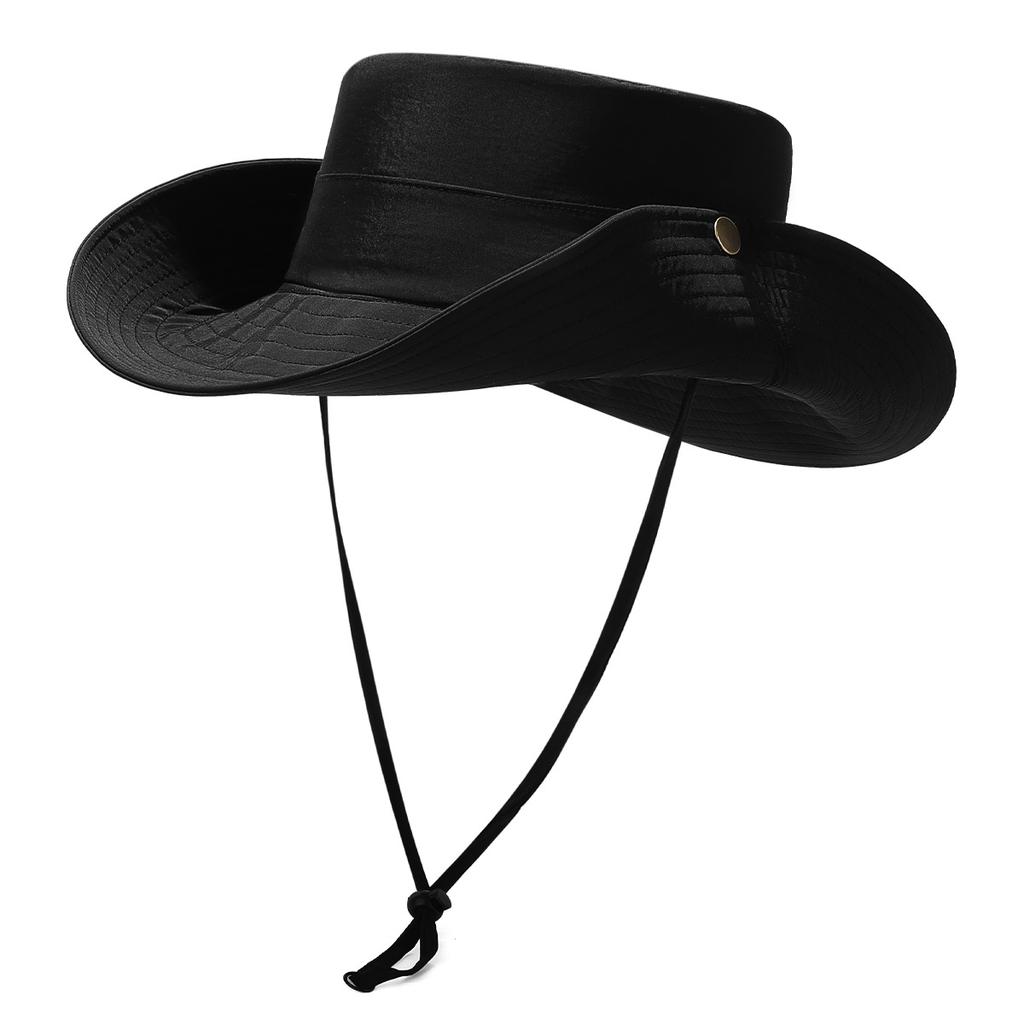 Plain Quick-Dry Fisherman Hat Outdoor Mountaineering Hat Travel Sun Protection Hat Summer Sunshade Hat Large Brim Sun Hat Cross-