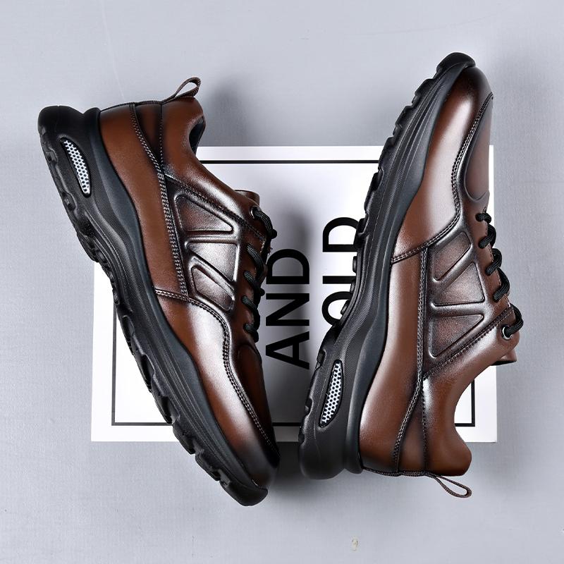 

Кожаная обувь для мужчин Натуральная кожа Повседневная обувь Деловые оксфорды Высококачественная дизайнерская рабочая обувь 44 коричневый