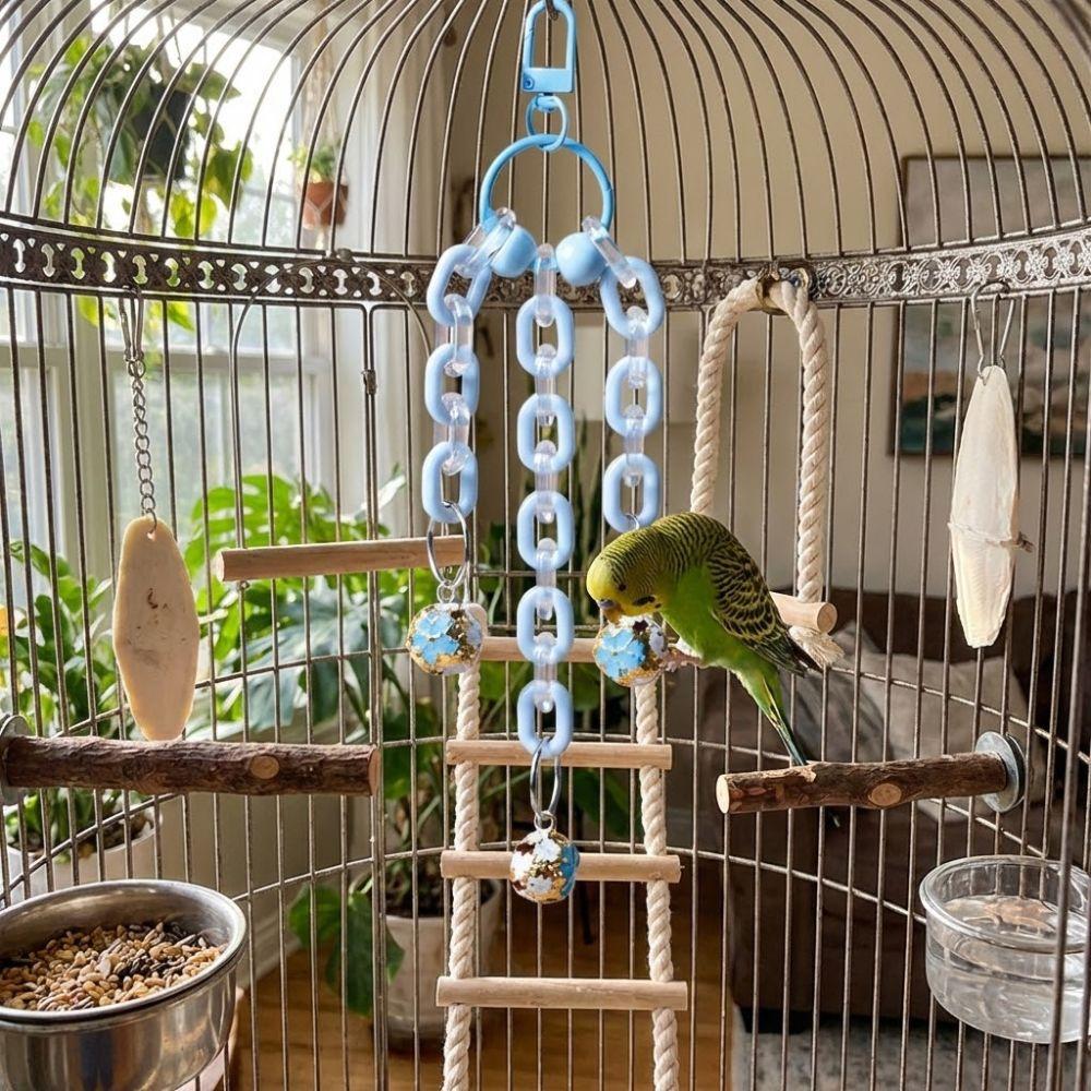 Wear-resistant Bird Chain Bells Toys Metal Bell Teeth Grinding Toy  Small Pet Bird