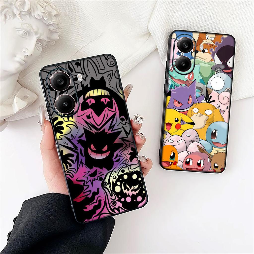 Comics P-Pokemons GO Gengar P-Pikachus Phone Case for Samsung Galaxy Note 20 9 10 S8 S10 Lite S9 Plus A54 A53 A21S S10E A17