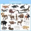 Realistisches 24-teiliges PVC-Tiermodell-Set mit Schildkröten, Fröschen, Kobras, Waschbären und mehr