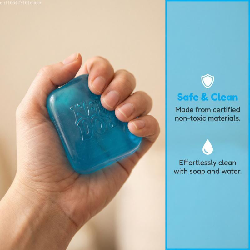 Schylling Needoh Nice Cube Stress Relief Toy | Super Solid Squish Sensory Fidget | Slow Rising Ice Cube Anxiety Relief 230G