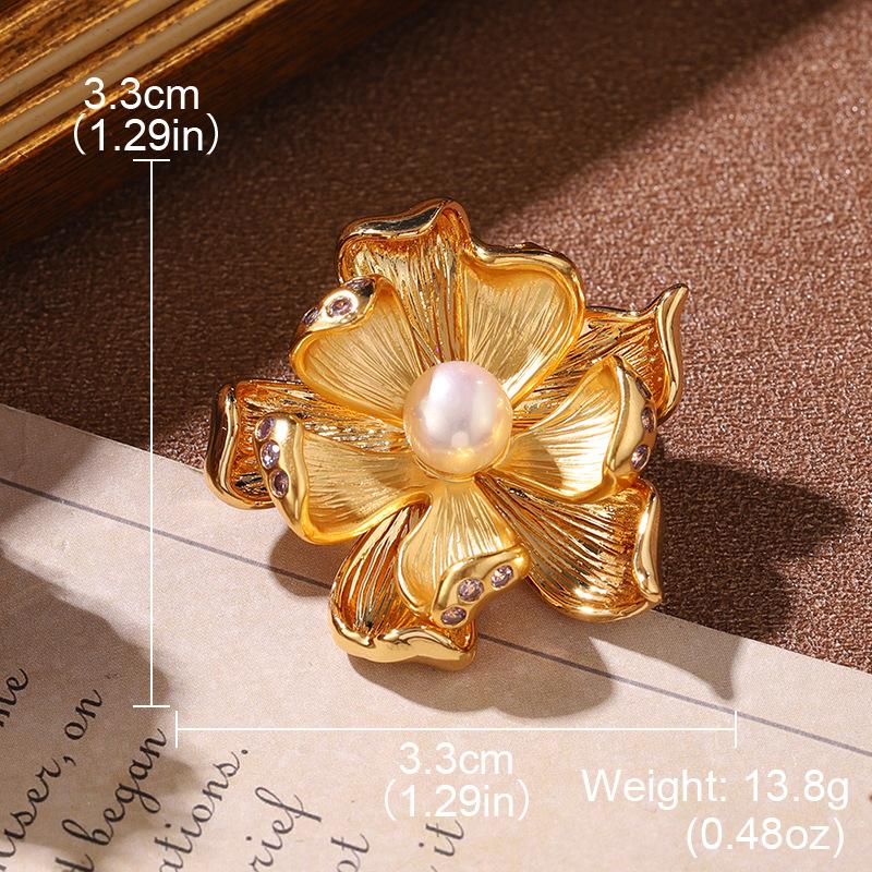 SKEDS French Vintage High-end Brooch Upscale Niche Exquisite Personalized Retro Suit Luxury Pin for Women Men Banquet Jewelry