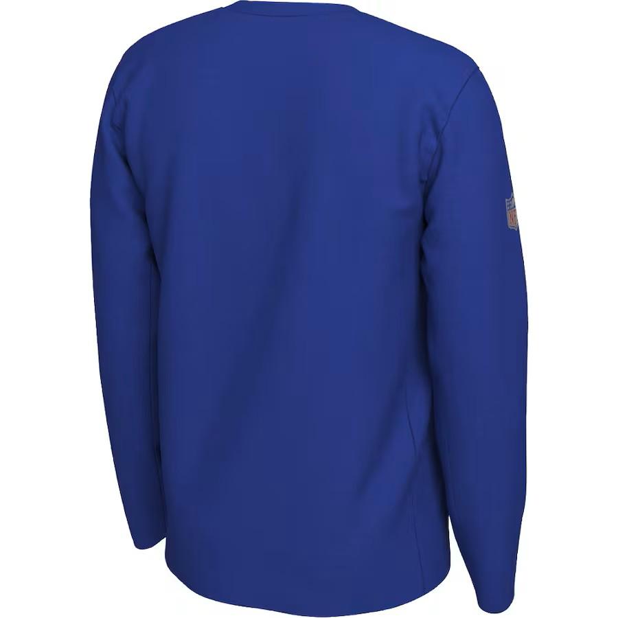 Nike New York Giants Training Quick-Dry Long Sleeve T-Shirt Men Tops Dark-Blue 3Z1B7FBGP-NYG