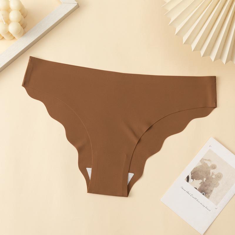 Plus Size Women's Sexy Quick-Dry Ice Silk Seamless Low-Waist Sports Panties