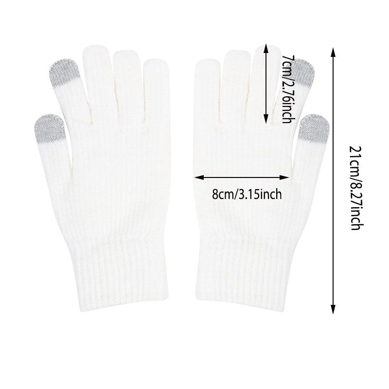Gloves for women in winter, thickened cotton for warmth, yarn for cycling in autumn and winter, men and women for winter insulat