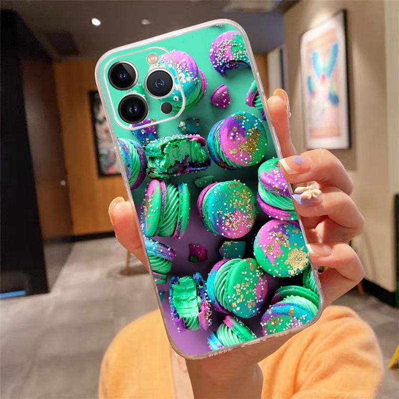 

Phone Case For iphone 17ProMax Air 16 15 14 13 Pro Max 15 16 Pro 15Plus Dessert Ice Cream Macarons Candy iphone 13