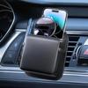 All In One Car Air Vent PU Leather Storage Bag for Essentials