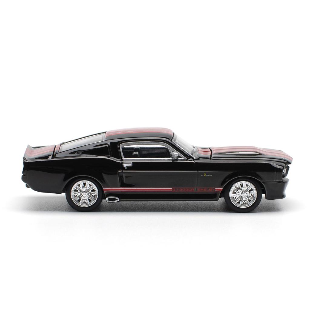 POP RACE Shelby Mustang GT500 Dark Chrome Finished Model PR640218 1/64