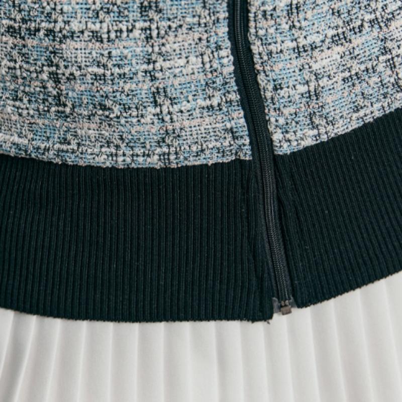 Maxza Glitter Boucle Tweed Blouson Jumper Zc04qj601on