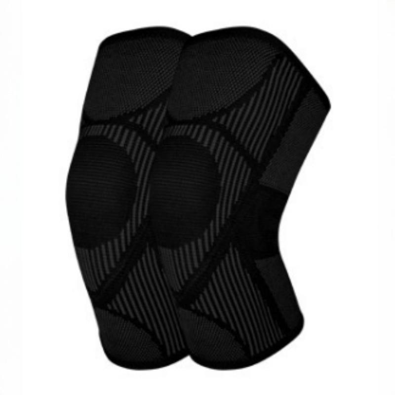 

Nylon silicone non-slip warm knee pads elastic knit outdoor cycling running basketball breathable leg guards XL