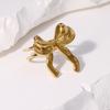 Fashion New Stainless Steel Rings Women Bowknot Open Adjustable Rings Exquisite Non-Fading Banquet Party Daily Wear Jewelry Gift