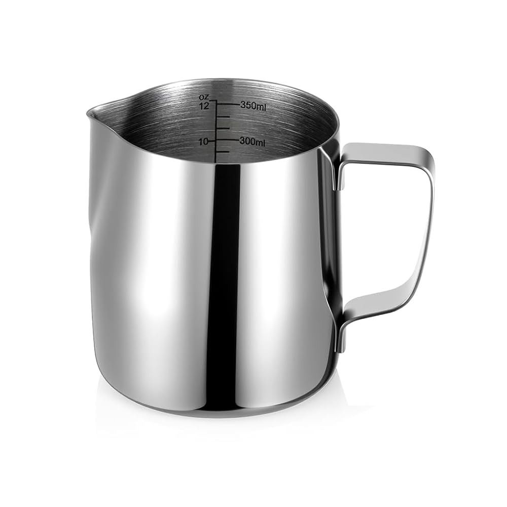 Stainless Steel Coffee Milk Frothing Jug With Pouring Spout Measurement Jug Milk Coffee Cappuccino