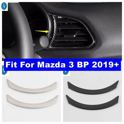ABS Auto-Instrumentenbrett-Display Dekorstreifen Abdeckung Zierleiste Für Mazda 3 BP - 2024 Edelstahl Innenzubehör