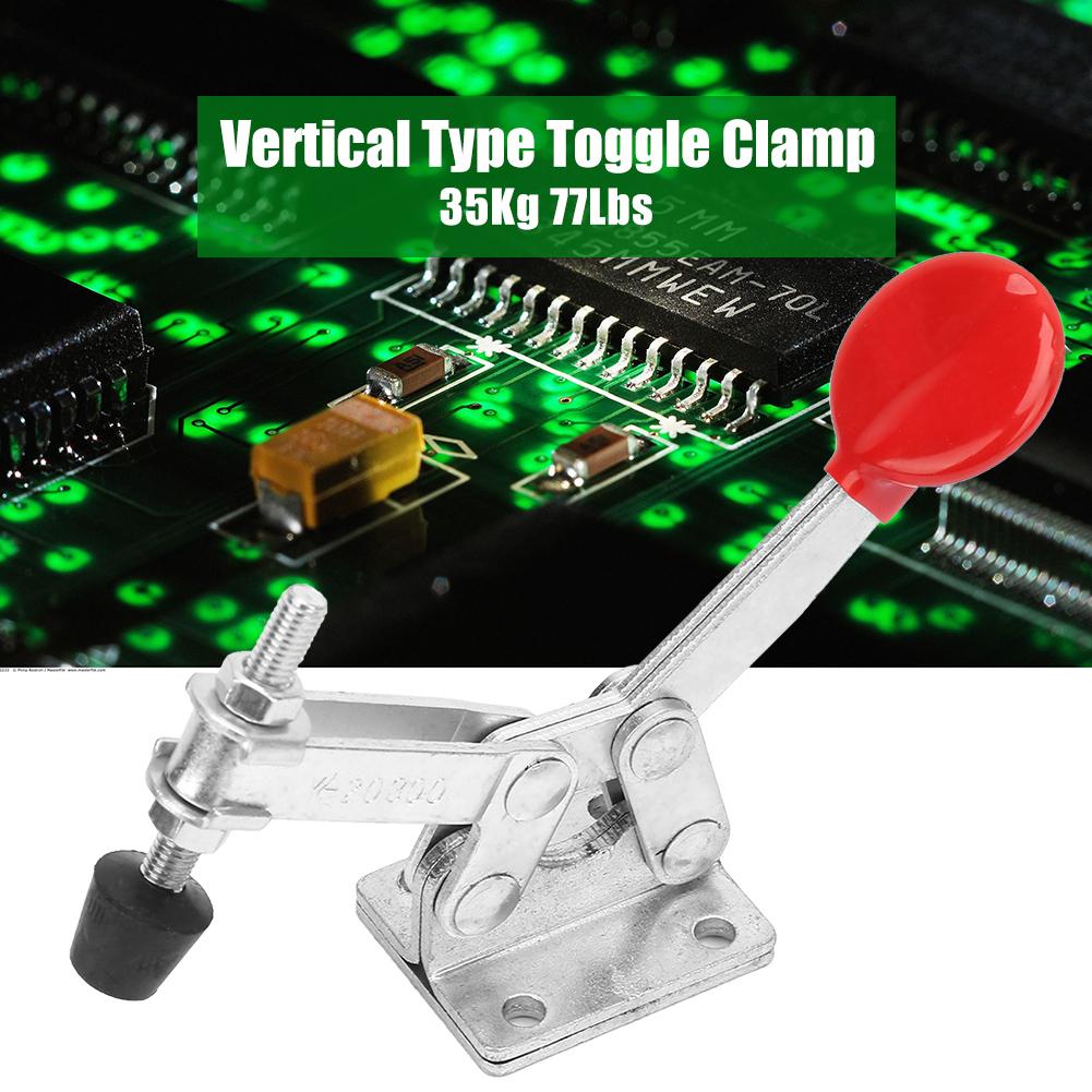 4pcs Vertical Type Quick Release Toggle Clamp Holding Capacity 35Kg 77Lbs