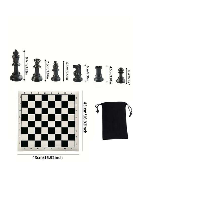 32Pcs Wooden Chess Pieces Complete Chessmen Wood Chess Set Chess Piece Accessories