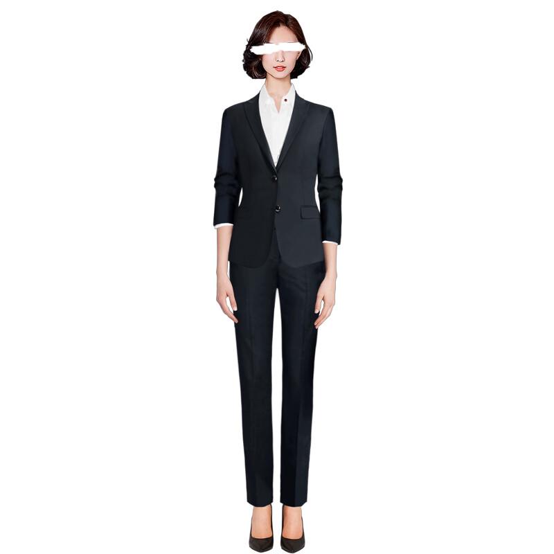 HMY-002 Women s Slim Fit Two-Button Business Suit Set 160-195