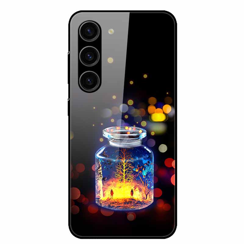For Samsung Galaxy S25 Plus Case Tempered Glass Hard Phone Cover for Samsung S25 Ultra 5G Back Cases for GalaxyS25 S 25 S25Plus