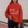Women's Sweatshirt Sports Flannel Sweatshirt Long Sleeve Top Casual V-Neck Sweatshirt