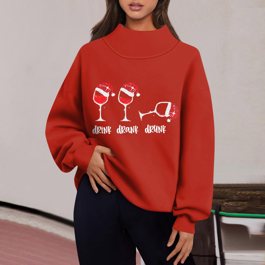 Women's Sweatshirt Sports Flannel Sweatshirt Long Sleeve Top Casual V-Neck Sweatshirt