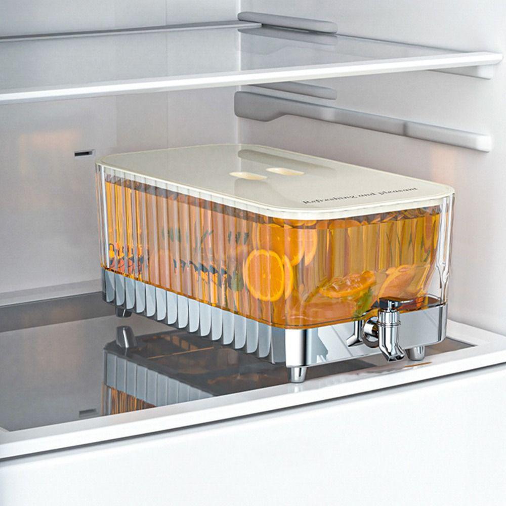 3/5/9L Large Capacity Summer Cold Water Kettle with Tap Refrigerator Fruit Tea Cold Brewing Kettle Leakproof Clear