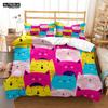 Cute Cat Print Quilt Cover Pillow Cover  Bedding Set Luxury Queen Bedding Set Cute Style Customized  children‘s  Bedding Set