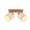 Ceiling Light - NETTLIFE - Ceiling Light 2 - E14 - Solid Wood & Metal - 2 Adjustable Spots 350°