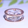 Exquisite Women Classics Fashion Flower Plating Zircon Wedding Ring With Timeless Appeal