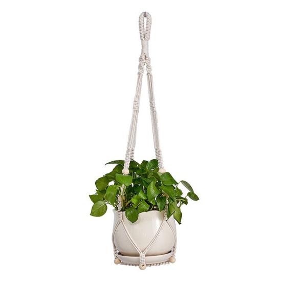 Macrame Plant Hanger Boho Hanging Planter Holder Cotton Rope Flower Pot Hanger for Home Patio Garden Decor