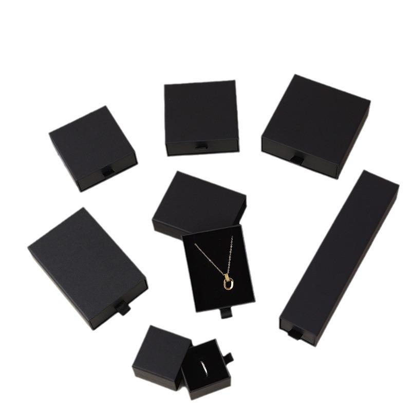 In-Stock Paper Packaging Jewelry Box for Necklace, Bracelet, Earrings - Cross-Border Hot-Selling Pull-Out Design