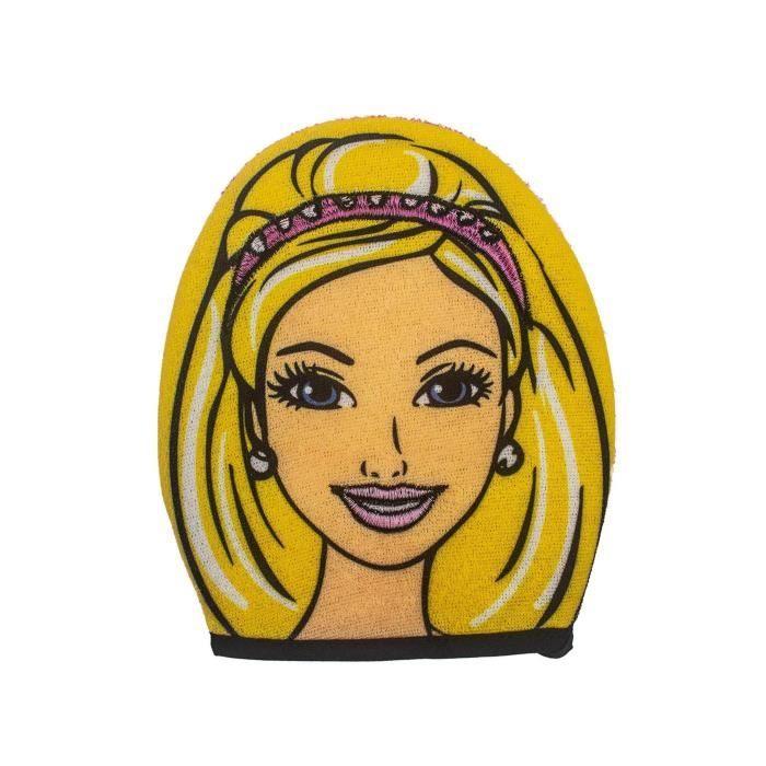 Gant De Toilette - TINOKOU - Barbie - Coton Naturel - Rose - Lavable