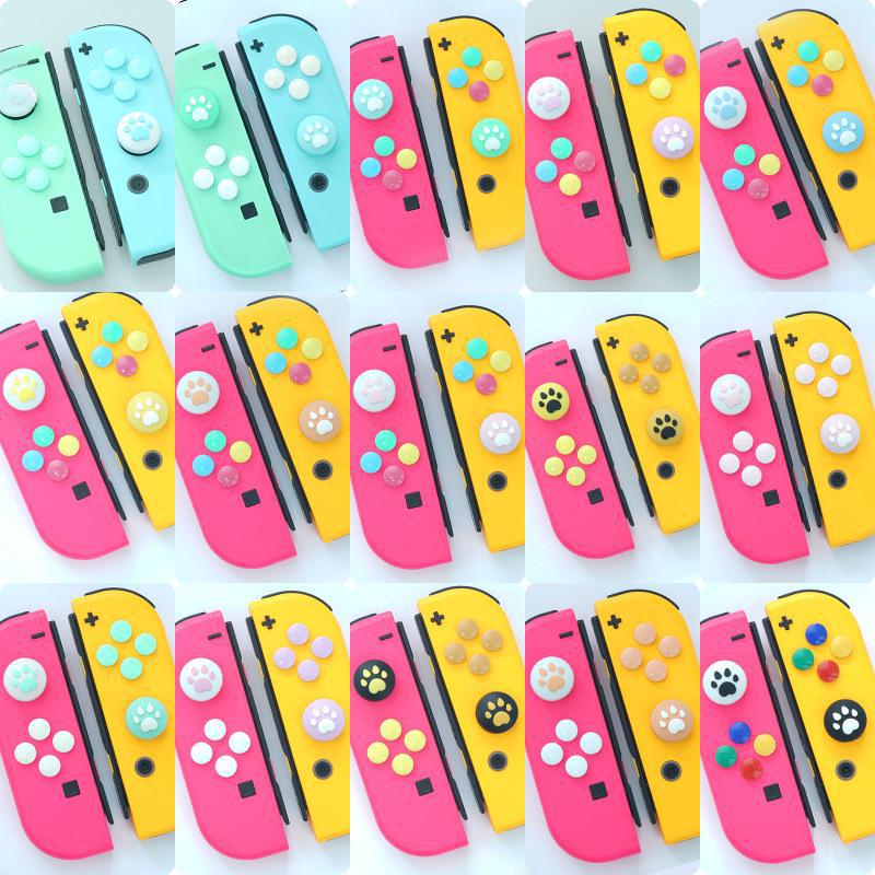 Ajitomo Cat Claw Joystick and Button Cap Stickers for Switch Joycon