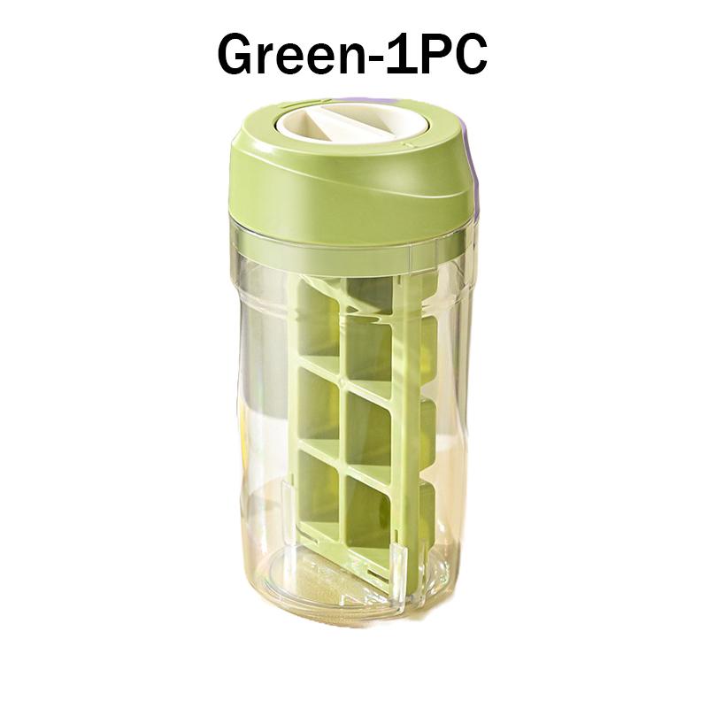 

Ice Making Cup 8 Grids Ice Cube Mold Simple Portable Ice Making Cup Rotating De Icing Large Capacity Ice Storage Cup for Summer зелёный