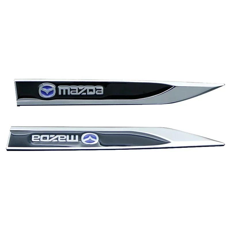 

2 шт. Автомобильный значок-наклейка Декорация Металлическая Наклейка на Бок Кузова для Mazda 2 3 MS 6 CX-5 CX5 BT-50 CX-30 AXELA Аксессуары чёрный