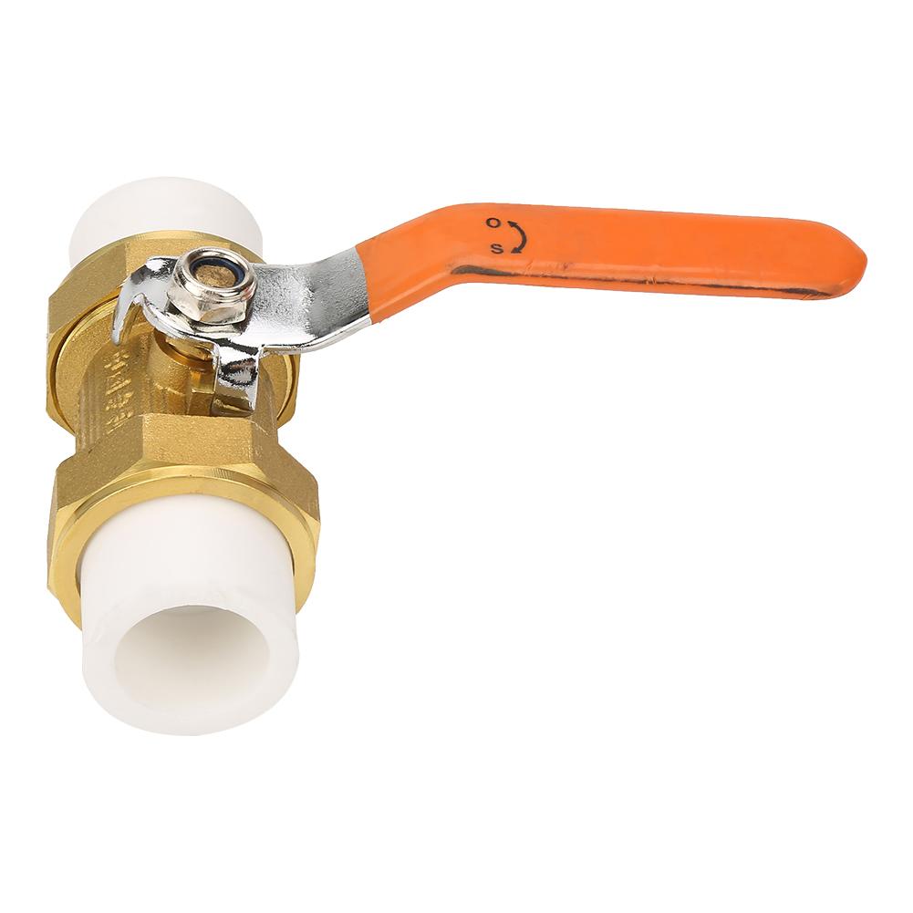 Brass Pipe Ball Valve with Double PPR Hot Melt Fitting 1"BSP DN25