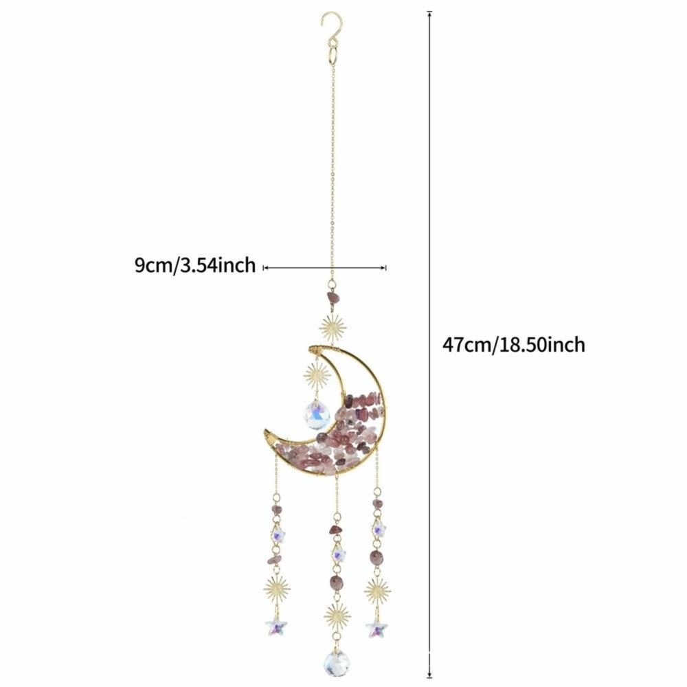 Crystal Sun Catcher Prism Colorful Wind Chimes Creative Moon Catchers  Yard Garden Decor